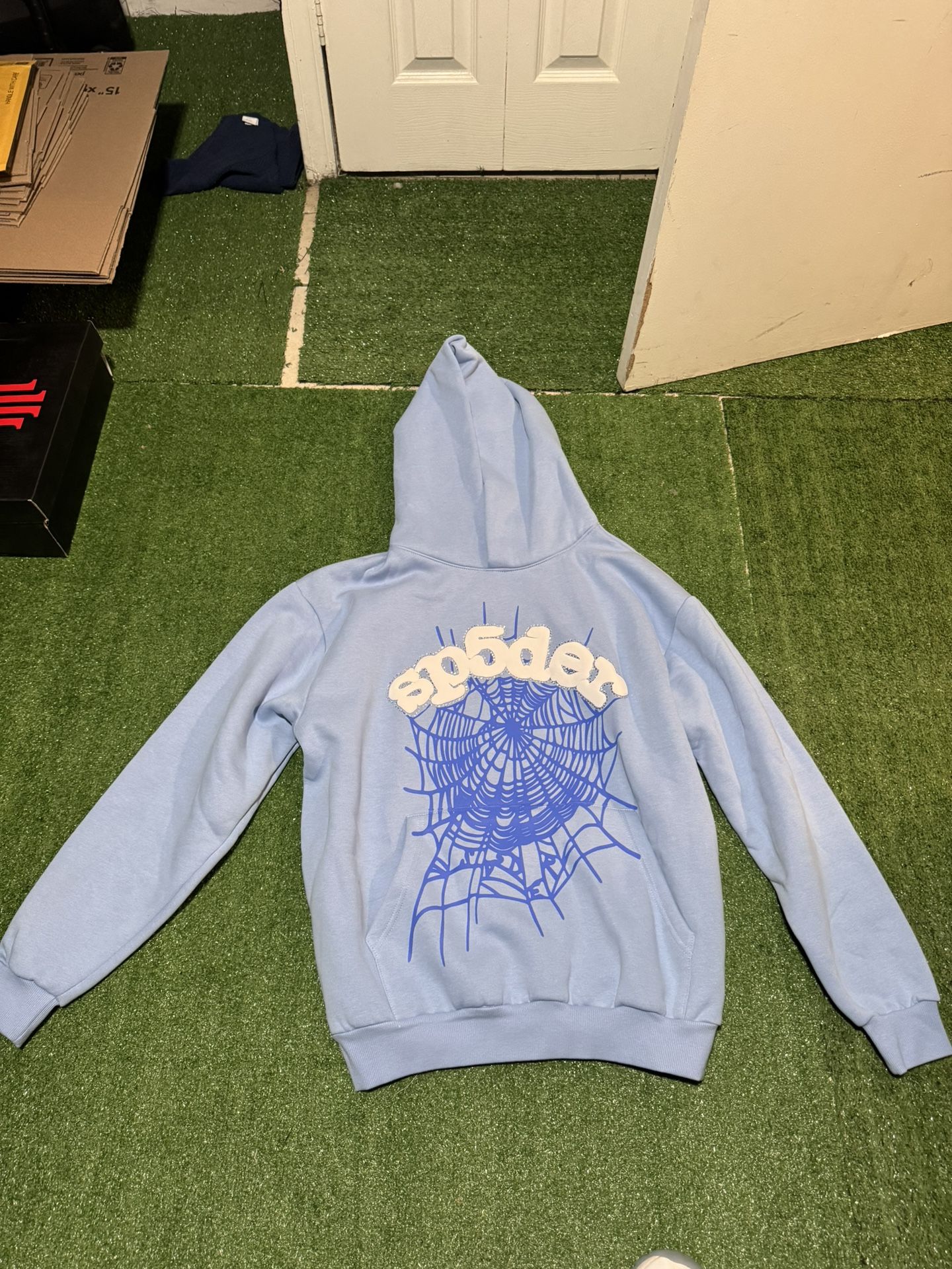 Sp5der Web Hoodie – Light Blue (Size L)