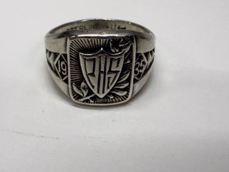 Vintage 1935 Sterling Silver PHS School Class Signet Ring