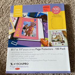 100 Pack Page Protectors 