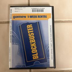 Grand Theft Auto: San Andreas (Xbox) — Blockbuster Case + Manual