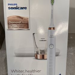 Philips Sonicare DiamondClean Toothbrush with Charging Glass /Rose Gold