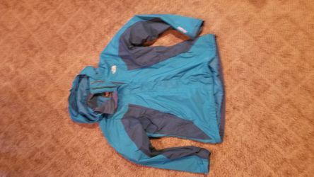 North face teal windbreaker jacket XL