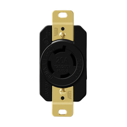 ENERLITES - Industrial Grade Locking Receptacle, 20A, L14-20R - BLACK
