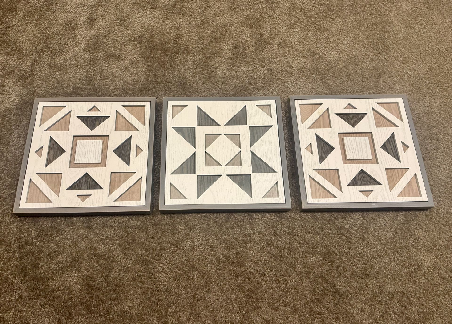 12x12 Wooden Quilt Cutout Decor Set