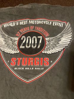 2007 Sturgis Black Hills Rally T-Shirt Size medium