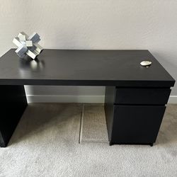 Desk With Drawer And Cabinet