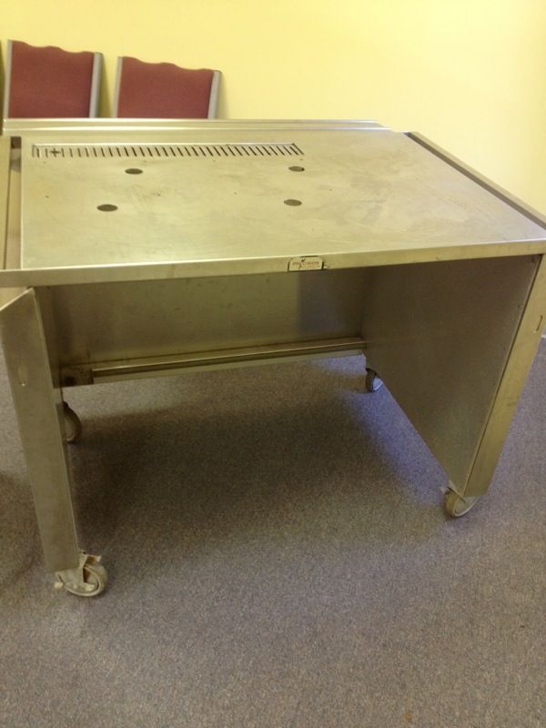 Precision metal rolling table large with drop side restaurant commercial
