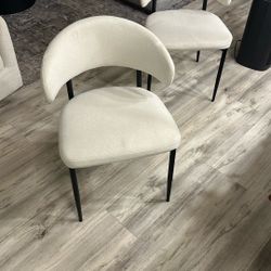 6x White Dining Chairs