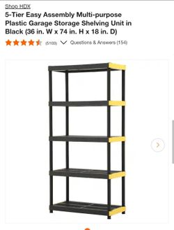 Heavy duty 5-tier shelving units (5 total)