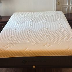 New full-size mattress and bed frame