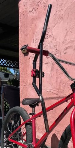 Four piece black SE BMX handle bars & stem