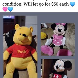 Three Disney Stuffies