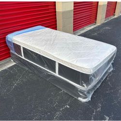 12” Twin Size Pillowtop Mattress Set – Medium Comfort – Available Today 🚚