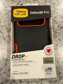 Case For iPhone 17/18 Pro Max OtterBox Defender Pro - Black Chateau (Orange)