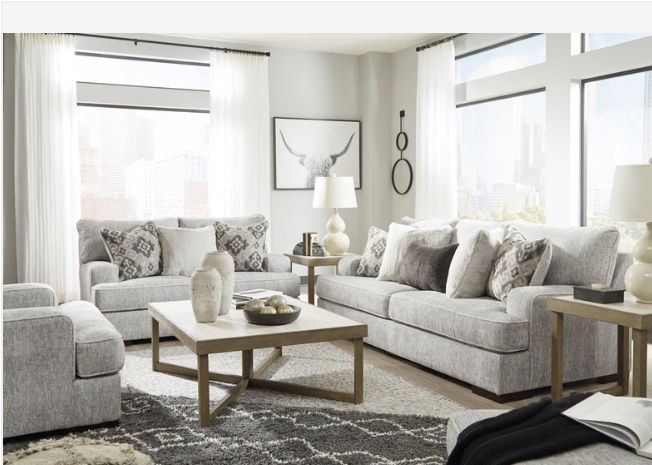 Mercado Pewter Living Room Set