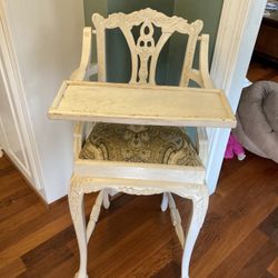 Wood Victorian style highchair