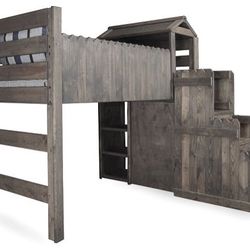 Wooden Fort Bunk Youth Bed