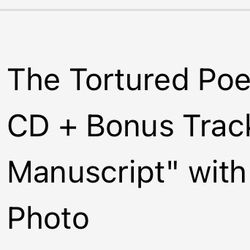 Tortured Poets Department Signed CD