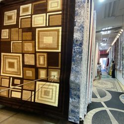 8x10 Area Rugs Carpet Rugs Modern Design Thick Colors Chocolate Brown Beige 