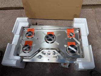 NIB GE 36” 5 Burner Stainless Cooktop JGP5036SL4SS