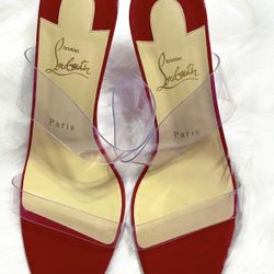 Authentic Christian Louboutin Clear Heels
