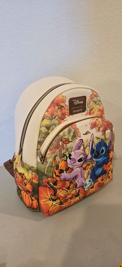 Loungefly Disney Loungefly Lilo & Stitch Fall Angel Pumpkin Mini Backpack