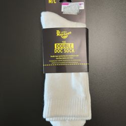 Dr. Marten’s The Double Doc Sock New White Pair