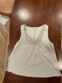 Gray Ribbed Tank Top  guessing it is a Med or Large no tag
