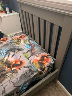 Twin bed with mattress