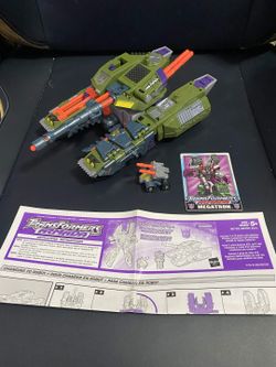 Complete 2002 Transformers Armada Megatron Tank Figure Leader-1 Card Manual