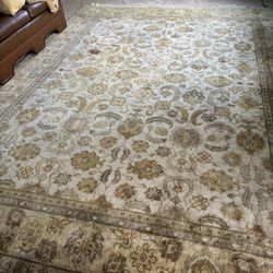 large area rug, vintage and handmade