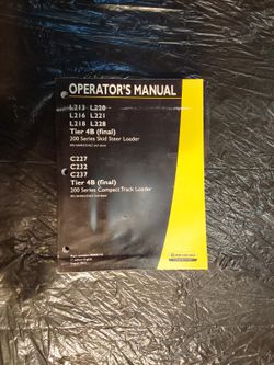 New Holland operator's manual....