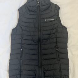Columbia Youth White Out Omni-Heat Full Zip Puffer Vest, Black Small