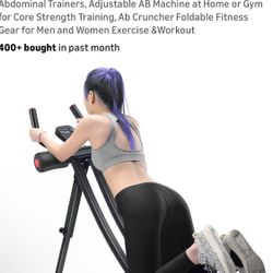 Abdominal Trainers, Adjustable AB Machine at Home or Gym for Core Strength Training, Ab Cruncher Foldable Fitness Gear for Men and Women Exercise &Wor