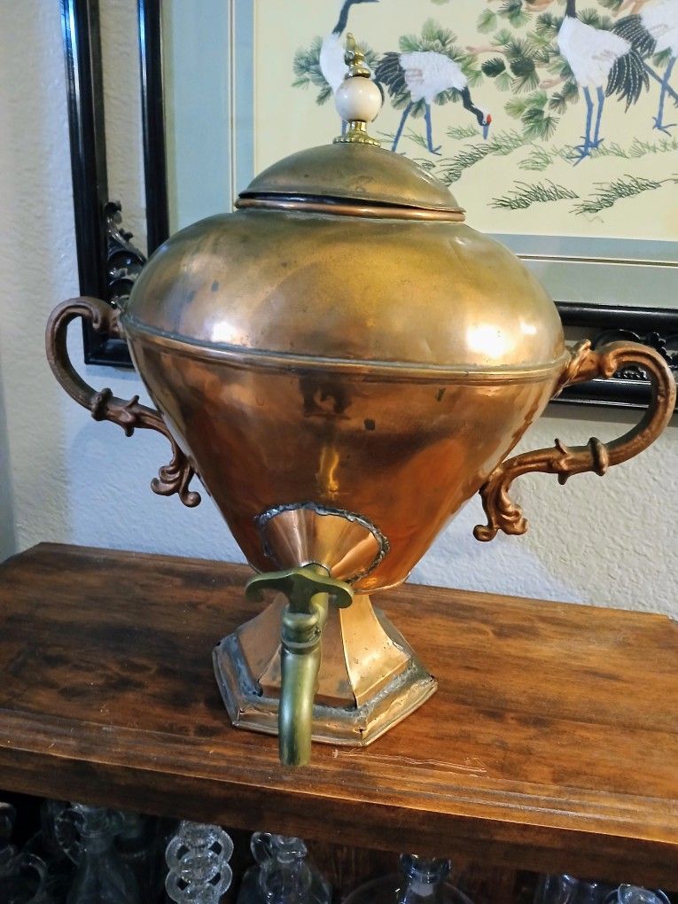 Antique Copper Samovar 