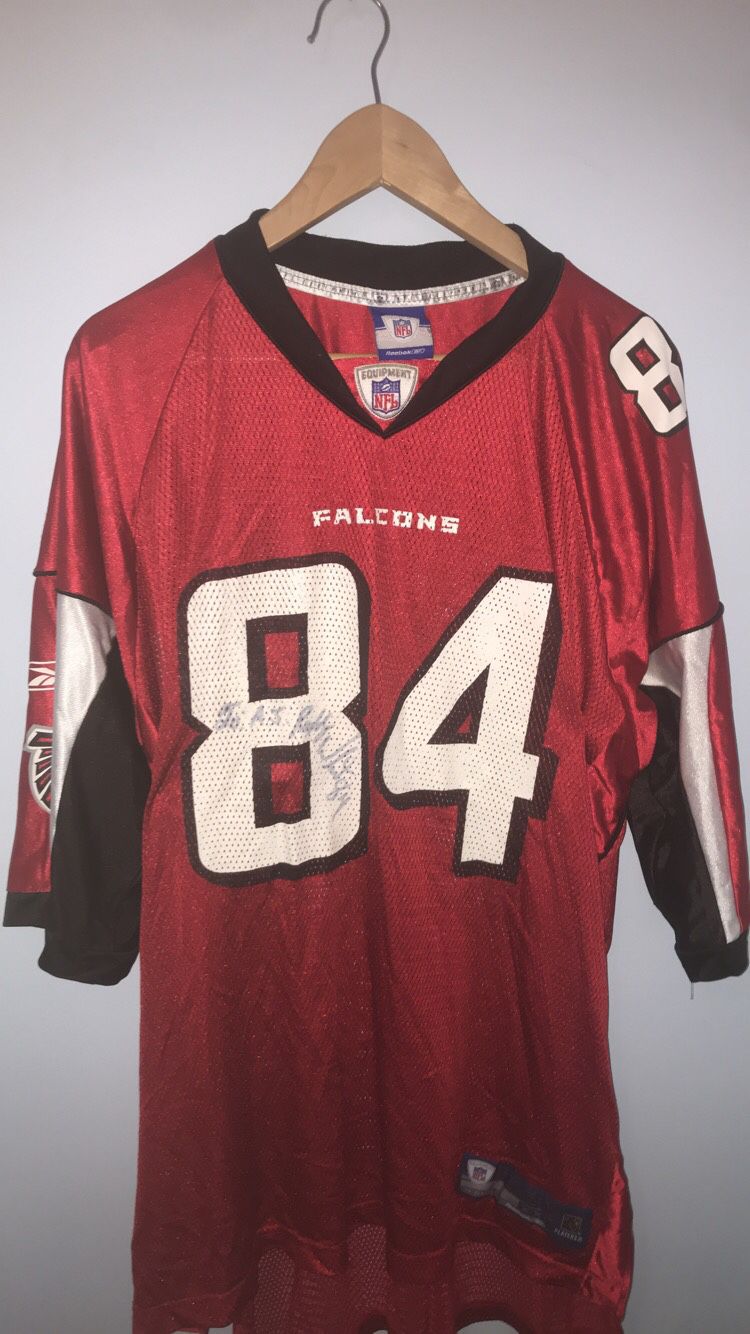 Roddy White Signed Atlanta Falcons NFL football autograph autographed jersey Personalized “To A.J.”