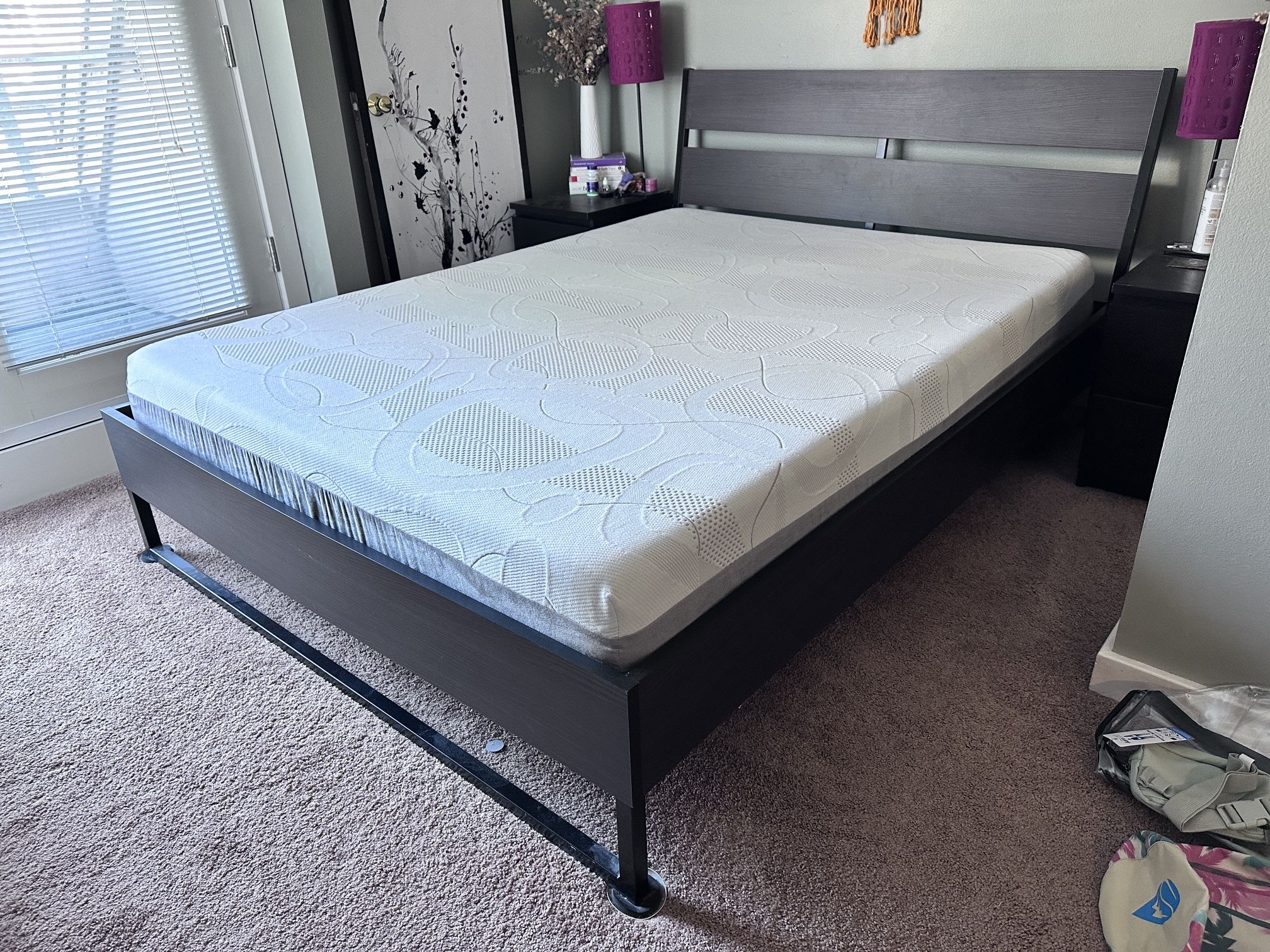 Queen Bed Frame + Mattress