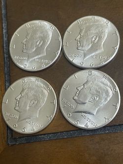 4 Kennedy half dollar 90% silver