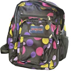 Jansport Backpack Polka Dot Black Purple Pink 19x12 for Sale in Corona, CA  - OfferUp
