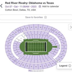 UT vs OU tickets
