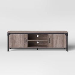 Jackman Industrial Wood TV Stand with Storage Brown - Threshold™