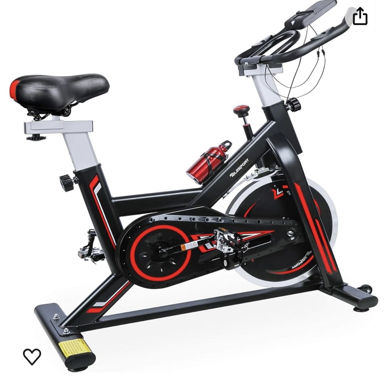 Indoor Cycling Bike, Cardio Workout Fitness Bike Quiet Belt Drive Exercise Stationary Bicycle,