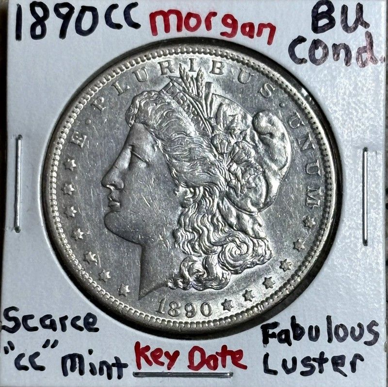 1890-CC MORGAN Silver DOLLAR BU Fabulous Luster Great Eye Appeal