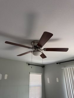 50 inch brown and silver ceiling fan