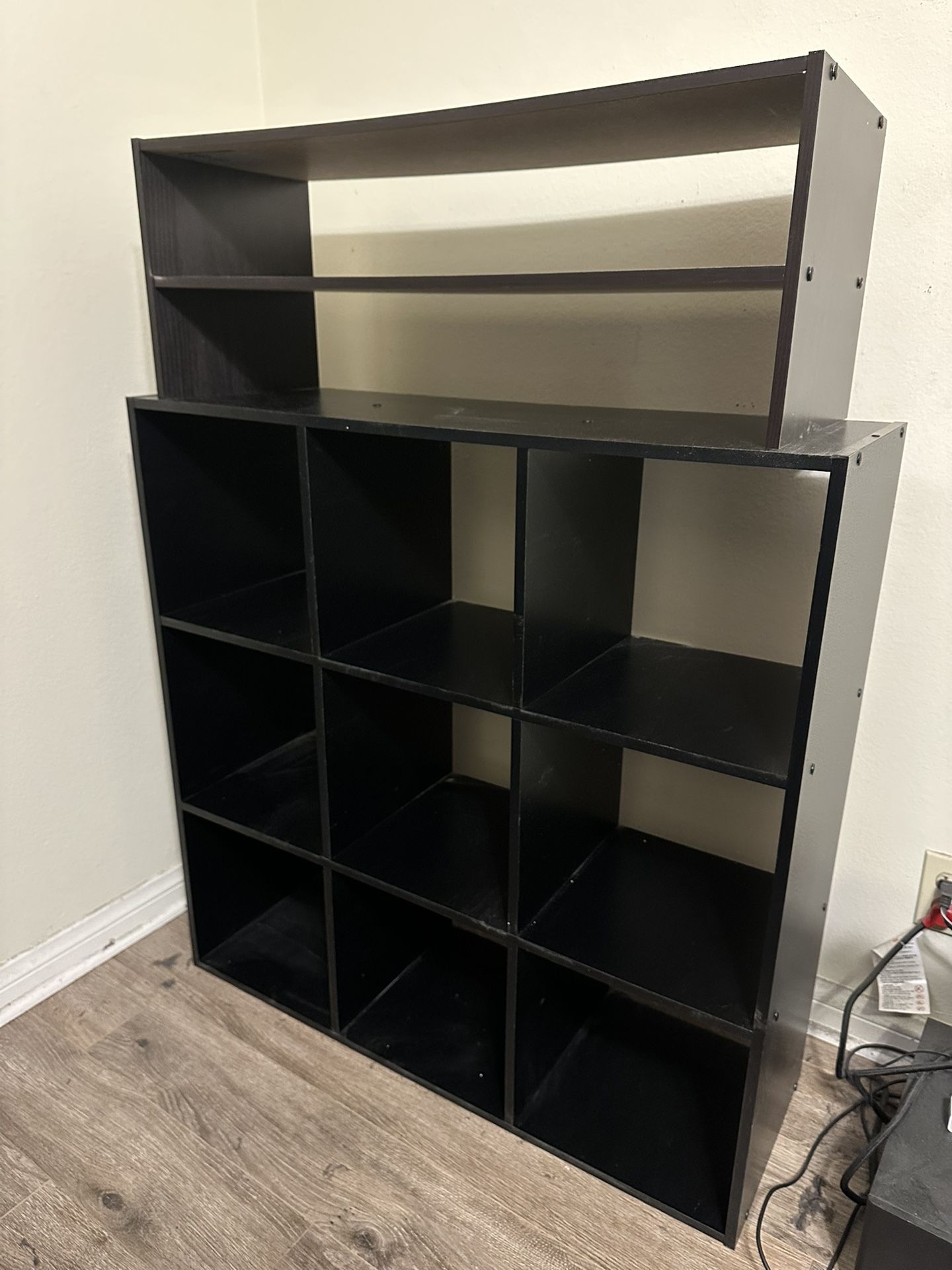 9 Cube Storage Organizer + 2 Tier Multi-Purpose Shelf