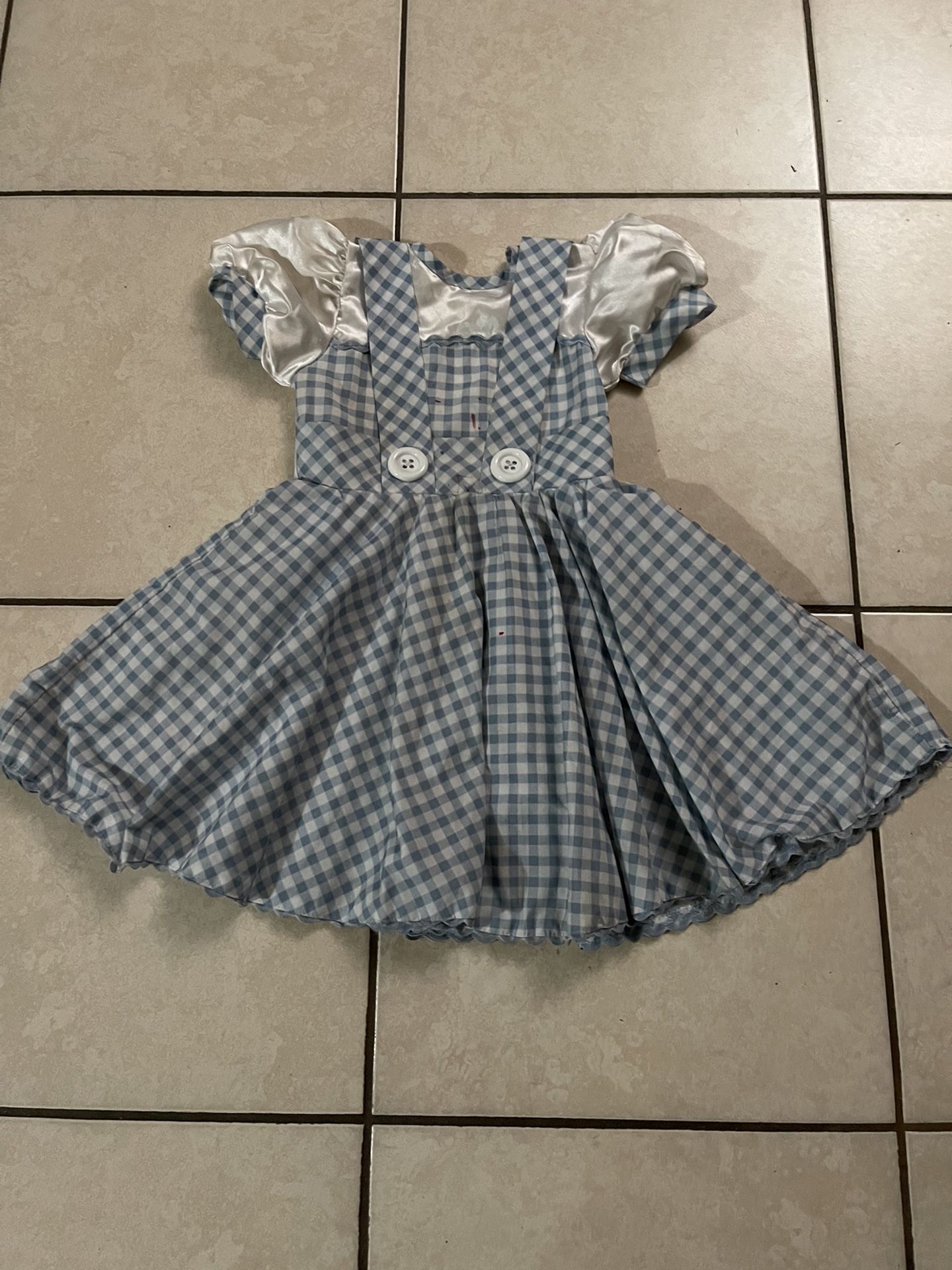Kid’s Wizard of Oz Dorothy Halloween Costume Dress Size 3/4T