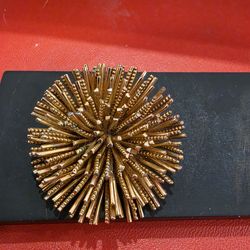 Christian Dior GROSSE 1963 Vintage Sunburst Sputnik Layers Round Rope Brooch