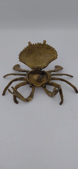 Vintage Brass Crab Hide-A-Key/ Ashtray
