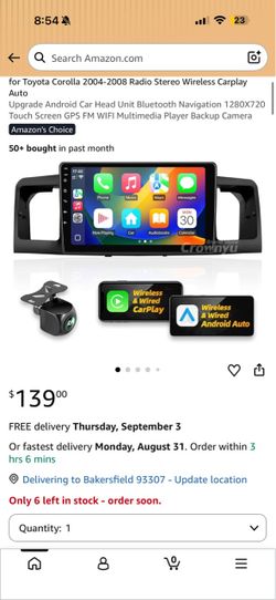 Toyota Corolla 04-08 touch screen stereo