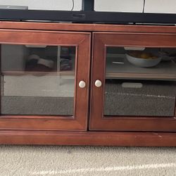 Cherry Wood TV Console